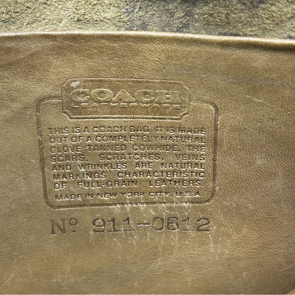 Coach Vintage 1970s Made in NYC Leather Satchel Convertible Clutch Camel 911-061 - Picture 14 of 16